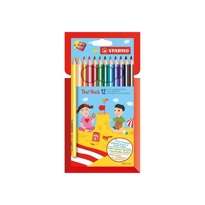 MATITONI COLORATI STABILO TRIO MAXI PZ.12