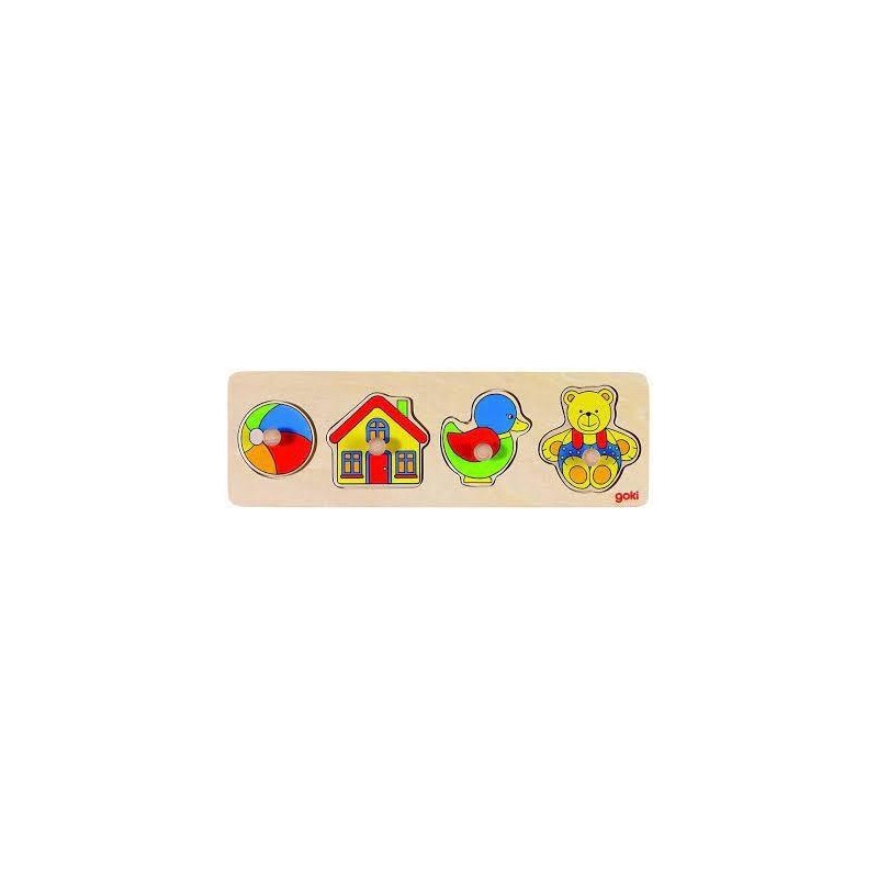 PUZZLE LEGNO C/POMELLI CM. 30X10 OGGETTI  PZ.4