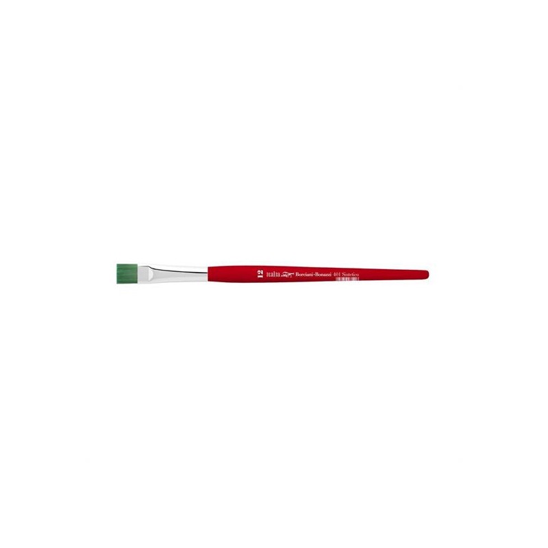 PENNELLO SINTETICO ROSSO PIATTO NR.08