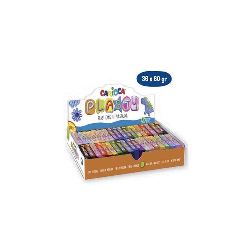 PLASTILINA 36 COLORI DA 60 GR. CAD.