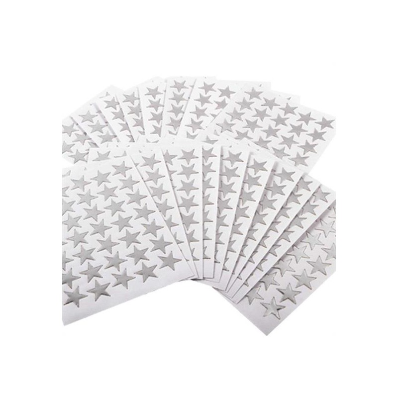 STELLE ADESIVE ARGENTO FG.6 27X27 TOT. 180 STELLINE