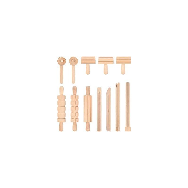 SET 12 ATTREZZI IN LEGNO PER MODELLARE