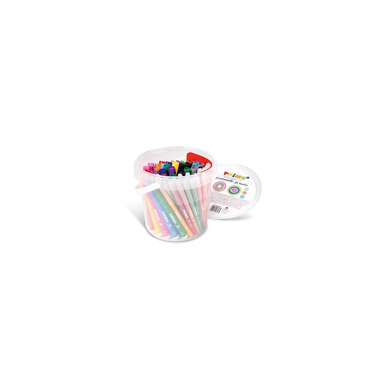 PENNARELLI PRIMO BARATTOLO 72 Pz 36 P. FINE + 36 P. MAXI + 3 STENCIL