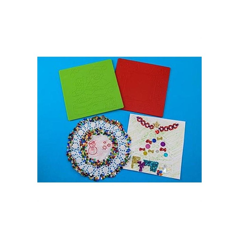 MATRICI PER FROTTAGE NATALE PZ. 2 CM. 15X15