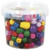 PERLE LEGNO ASS. MULTICOLOR Ø MM.16-25 GR. 350