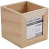 LEGNO DA DECORARE PORTAMATITE CON PORTAFOTO CM10X10X10