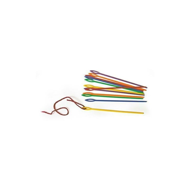AGHI IN PLASTICA CM. 15 SET PZ.12  6 COL. ASS.