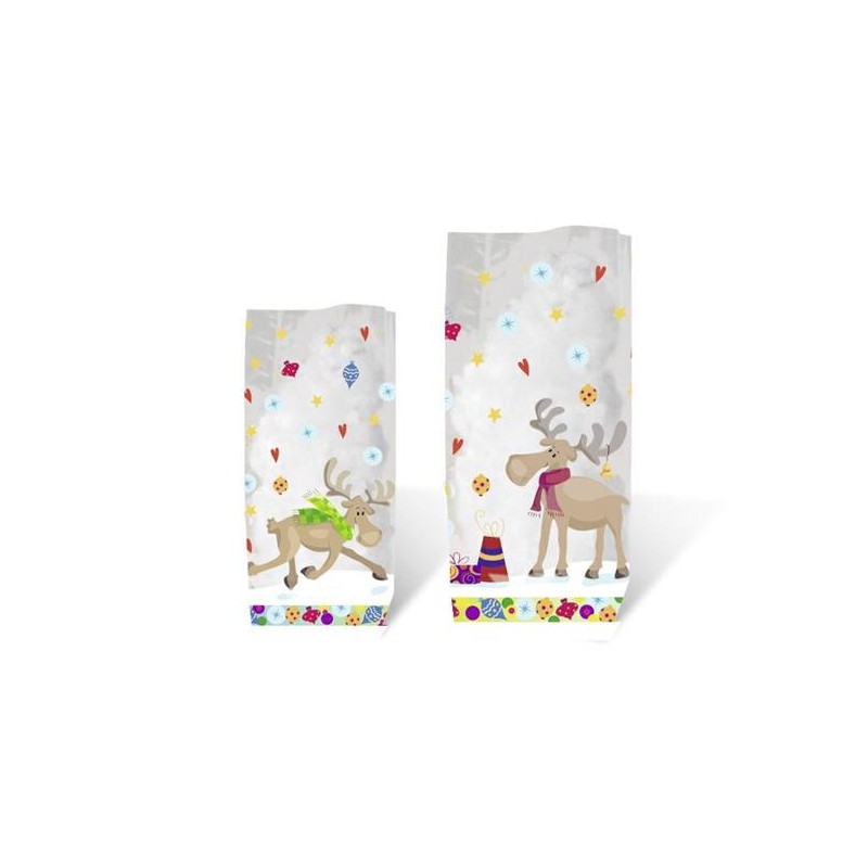 SACCHETTI REGALO ALCE 14,5X23,5CM  PZ.10