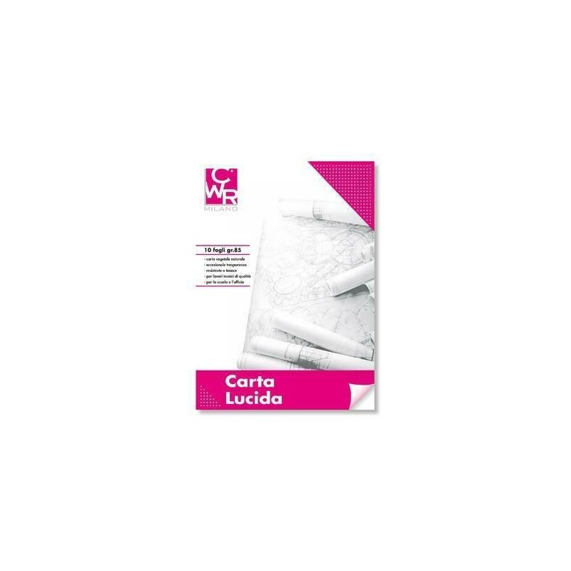 CARTA LUCIDA TRASPARENTE BLOCCO A4 FG.50