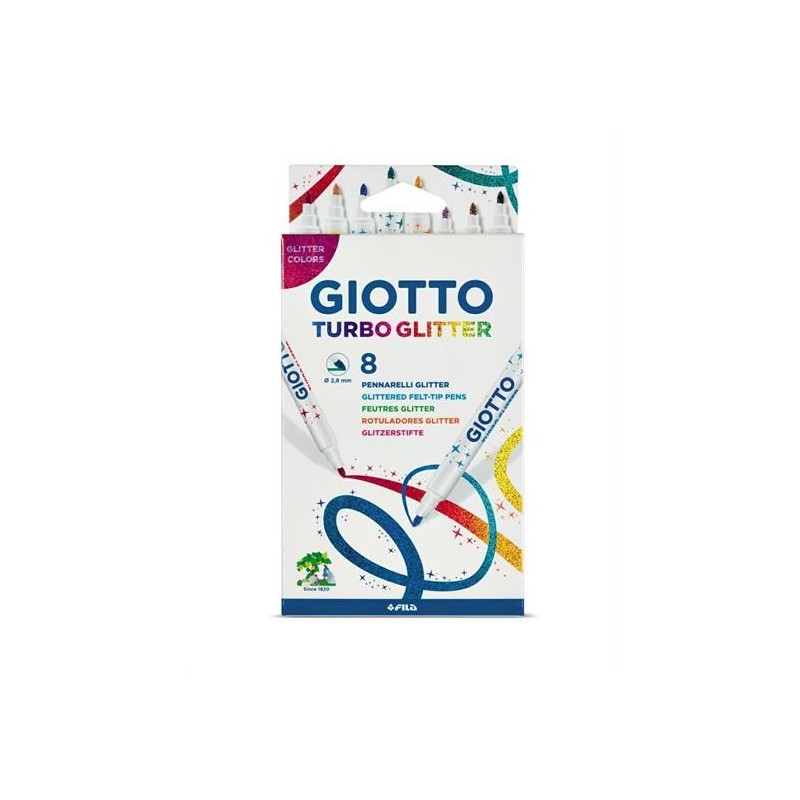 PENNARELLI GIOTTO TURBO GLITTER 8 COLORI