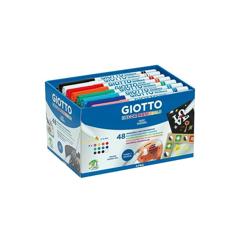 PENNARELLI DECOR MATERIALS SCATOLA PZ. 48 IN 12 COLORI